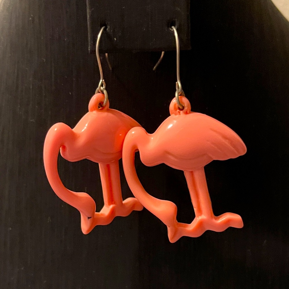 Vintage Flamingo Pink Earrings